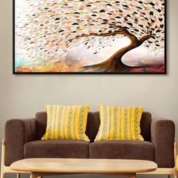 999Store Brown & White Big Tree Painting Wall Art-image-8