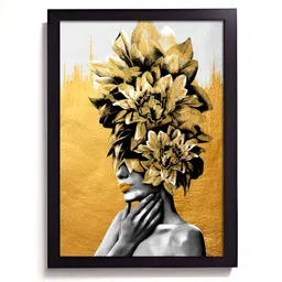 RANDOM Yellow & Grey Floral & Botanical Wall Art-35