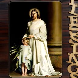 PnF Brown & White Wooden Religious Wall Art-image-34