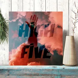 Gallery99 Black & Blue High Five Textured Wooden Wall Art-image-42