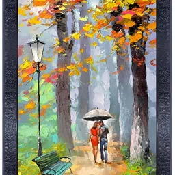 PnF Black & Orange Printed Wooden Abstract Wall Art-image-87