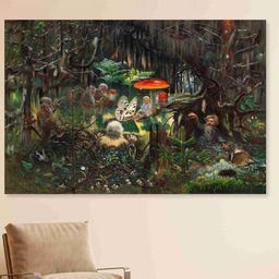 SAF Green & Brown Nature Art Sparkle Coated Unframed Wall Art-image-95