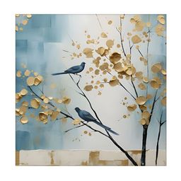 RANDOM Blue & Cream Canvas Floral and Botanical Wall Art-picture-9