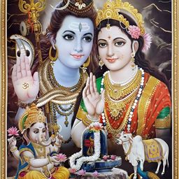 Wallpics Blue & Red Religious Wall Poster-image-94