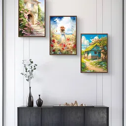 999Store Blue & Green 3Pcs Other Wall Paintings-image-98