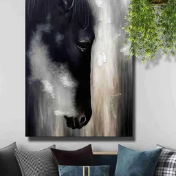 SAF Black Horse Canvas Painting Wall Art-image-26