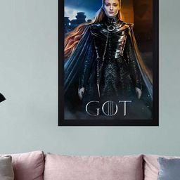 Gallery99 Blue & Brown Sansa Stark Textured Framed Wall Art-image-77