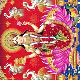 British Terminal Red & Blue Goddess Lakshmi Wall Art-image-63