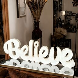 BS AMOR White Wooden Abstract Table Top Photographs-25