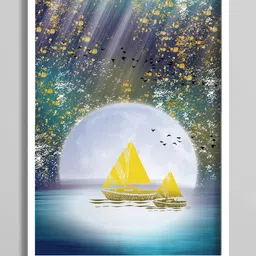 SAF Grey & White Nature-Painted Wall Art-image-49