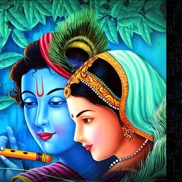 PnF Blue & Green Religious Painting Wall Art-image-87