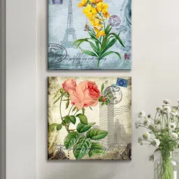 Art Street 2 Pcs Beige & Green Luxury Stretched Canvas Painting Wall Art-image-67