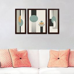 WENS Set Of 3 White & Black Purity And Innocence Wall Art-26