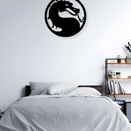 ARTROOMS Black Metal Dragon Wall Decor-picture-14