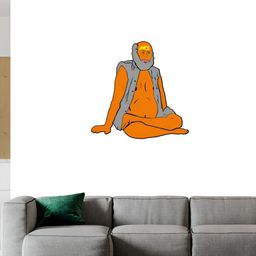 Wallpics White & Orange Religious Painting Wall Sticker-image-72