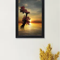 nest ART Blue & Orange Beautiful Sun Rise Printed Wall Art-picture-14