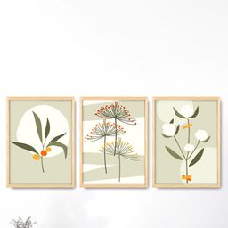 SAF White 3 Pieces Modern Frame Painting Wall Art-image-39