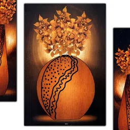 PnF Black & Brown 3 Pieces Wooden Painting Wall Arts-image-6