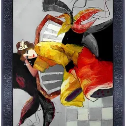 PnF Grey & Yellow Glass Abstract Wall Art-image-79