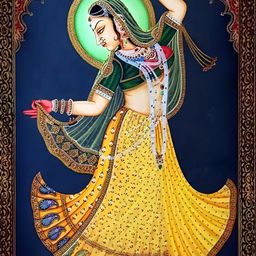 Wallpics Yellow & Navy Blue Painting Wall Poster-image-23