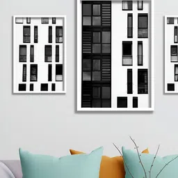 Aura White & Black 3 Pieces Wall Arts-image-68