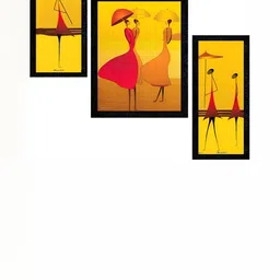 PnF Charcoal & Yellow 3 Piece Photographs Wall Art-image-58