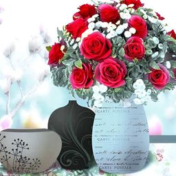 PnF Black & Red Paper Floral and Botanical Wall Art-image-76