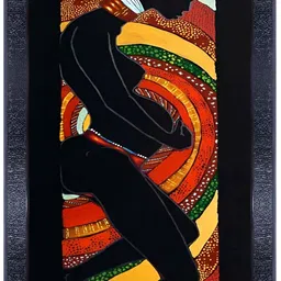 PnF Black & Yellow Wooden Abstract Painting Wall Art-image-79