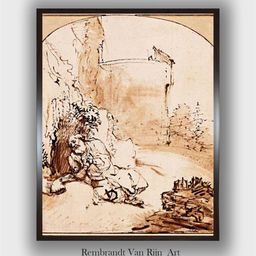 The Art House Beige The Prophet Jonah Before the Walls of Nineveh Painting Wall Art-image-56