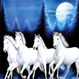 Wallpics White & Blue Birds and Animals Wall Poster-image-88