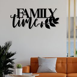 ARTROOMS Black Textured Family Time Metal Wall Hanging-picture-34