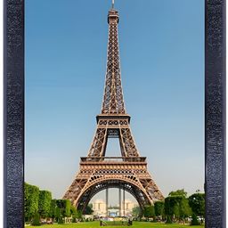 PnF Black & Blue Printed Wall Painting-51