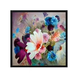 999Store Grey & Blue Canvas Floral And Botanical Wall Art-picture-17