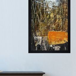 Gallery99 Brown & Orange-color Textured Framed Wall Art-image-2