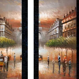 PnF Charcoal & Red 3 Pieces Wooden Printed Wall Art-image-90