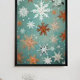 SOWPEACE Green & White Winter Bliss Printed Canvas Wall Art-42