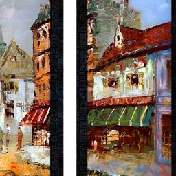 PnF Black & Maroon 3 Pieces Abstract Paper And Wooden Painting Wall Art-5