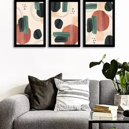 WENS Set Of 3 Multicoloured Creative Modern Wall Art Painting-18