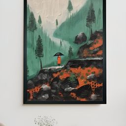 SOWPEACE Green & Rust Canvas Wall Photographs-0
