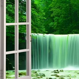 Wallpics Green & White Printed High Quality Fully Waterproof Wall Sticker Poster-image-96