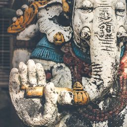 Wallpics White & Brown Ganesh Ji Printed Religious Printed Waterproof Wall Poster-image-71