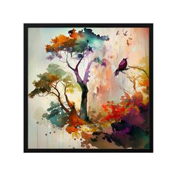 999Store Brown & Black Canvas Birds And Animals Painting Wall Art-image-33