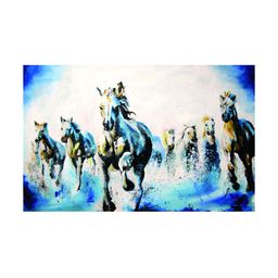 Inephos Blue & White Animals And Birds Printed Canvas Wall Art-image-56