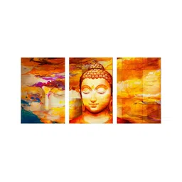 999Store Yellow & Blue 3 Piece Canvas Paintings Wall Art-picture-27