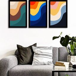 WENS Set Of 3 Multicoloured Artistic Modern Wall Art Painting-3
