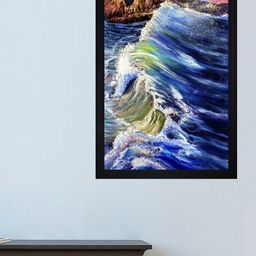 Gallery99 Green & Blue Tides Printed Framed Wall Art-image-45