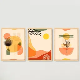 SAF Pink & Red 3 Pieces Modern Painting Wall Art-image-80