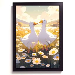 RANDOM White & Yellow Birds & Animals Painting Wall Art-picture-36