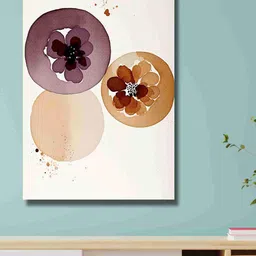 SAF Blue & Orange Floral Waterproof Canvas Wall Art-image-47