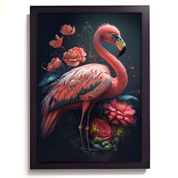 RANDOM Pink & Blue Birds & Animals Painting Wall Art-74